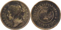 Malaysia, Strait Settlements 1 Cent Victoria (1837-1901) -