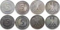Bundesrepublik Deutschland 20 DM (4 x 5 DM) 4 x 5 DM Kursmünzen - D F G J -