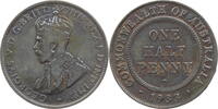 Australien Half Penny Georg V. (1910-1936) - Kursmünze (1911-1936) -