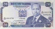 Kenya 20 Shilingi (Schilling) Serienschein -