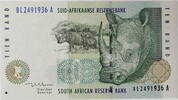 Südafrika 10 Rand Serienschein -