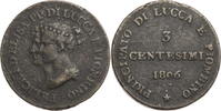 Lucca und Piombino, Fürstentum 3 Centesimi Felix I. (1805-1814/1815) - Kursmünze (1806) -