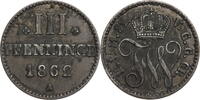 Mecklenburg-Strelitz, Großfürstentum 3 Pfenninge Friedrich Wilhelm (1860-1904) - Kursmünze (1862-1864) -