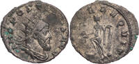 Gallisches Sonderreich Antoninian Postumus, Büste / CONCORD EQVIT, Concordia mit Patera und Ruder -