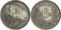 Südafrika 6 Pence Ohm Krüger - Kursmünze (1892-1897) -