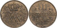Mecklenburg-Strelitz, Großfürstentum 3 Pfenninge Friedrich Wilhelm (1860-1904) - Kursmünze (1862-1864) -