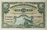 Gibraltar 1 Pfund State Treasury Note. -