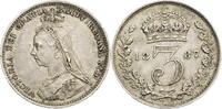Großbritannien 3 Pence Victoria (1837-1901) - Kursmünze (1887-1893) 2nd Portrait -