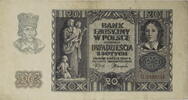 Polen 20 Zlotych Serienschein -