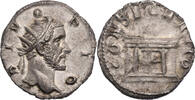 Römische Kaiserzeit Antoninian Traianus Decius für Divus Antoninus Pius, Kopf / CONSECRATIO, Altar -