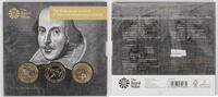 Großbritannien 3x 2£ Elisabeth II. (1952-2022) - Shakespeare -