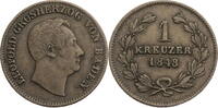 Baden, Großherzogtum 1 Kreuzer Leopold I. (1830-1852) - Kursmünze (1845-1852) -