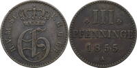 Mecklenburg-Strelitz, Großfürstentum 3 Pfenninge Georg (1816-1860) - Kursmünze (1855-1859) -