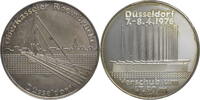 Düsseldorf Medaille Oberkassler Rheinbrücke - Verschub um 47,5 Meter -