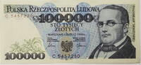 Polen 100000 Zlotych Serienschein -