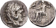 Makedonien, Königreich Tetradrachme Philippos III., Kopf des Herakles / Zeus aetophoros -