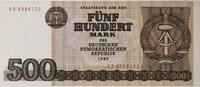 DDR 500 Mark Staatsrat Gebäude Berlin - Ersatzbanknote -