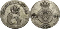 Schweden 1/12 Riksdaler Gustav III. (1771-1792) - Kursmünze (1778-1779) -