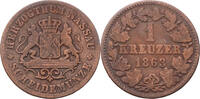 Nassau, Herzogtum 1 Kreuzer Adolph I. (1839-1866) - Kursmünze (1859-1863) -