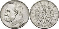 Polen 5 Zloty Jozef Pilsudski - Kursmünze (1934-1938) -