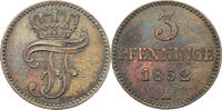 Mecklenburg-Schwerin, Großherzogtum 3 Pfennige Friedrich Franz II. (1842–1883) - Kursmünze (1852-1864) -