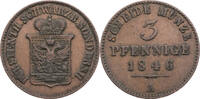 Schwarzburg-Sondershausen, Fürstentum 3 Pfennige Günther Friedrich Karl (1835-1880) - Kursmünze (1846-1870) -