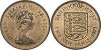 Jersey 2 New Penny Elisabeth II. (1952-2022) - Kursmünze (1971-1980) -