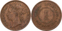 Straits Settlements 1 Cent Victoria (1837-1901) - Kursmünze (1887-1901) -
