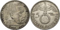 Drittes Reich 5 Reichsmark Hindenburg - Kursmünze (1936-1939) -