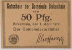 Birkenhain, Ober-Schlesien 50 Pfennig -