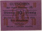 Pitschen, Oberschlesien 10 Pfennig Gutschein -
