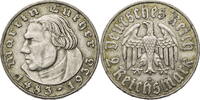 Drittes Reich 2 Reichsmark 450th Anniversary of Martin Luther -