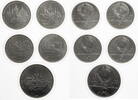 Russland, UdSSR 4x5 Rubel, 1x10 Rubel Auf die Olympischen Spiele 1980 in Moskau - Komplette Städteserie -