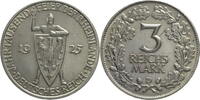 Weimarer Republik 3 Reichsmark Zur Jahrtausendfeier der Rheinlande -