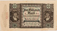 Deutschland, Weimarer Republik 2000000 Mark Banknote zu Zwei Millionen Mark -