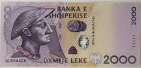 Albanien 2000 Leke Kursnote (2007-2012) -