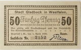 Gladbeck in Westfalen 50 Pfennig Gutschein -