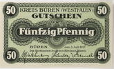 Büren, Kreis 50 Pfennig Gutschein -