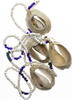 Ozeanien Muschelgeld Perlenkette mit 4 Muscheln -