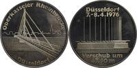 Düsseldorf Medaille Oberkassler Rheinbrücke - Verschub um 47,5 Meter -