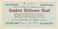 Neuwied, Kreis 100000000 Mark Notgeldschein - Hundert Millionen Mark - A -