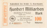 St. Goarshausen, Kreis 100000000000 Mark Kassenschein - Hundert Milliarden Mark, Z. -