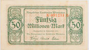 Wiesbaden, Kreis 50000000 Mark Notgeld - Fünfzig Millionen Mark -