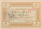 Wetzlar 5 Mark Kriegs-Notgeld - Fünf Mark - Stempel D - KN rot -