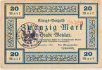 Wetzlar 20 Mark Kriegs-Notgeld - Zwanzig Mark - Stempel A, KN rot -