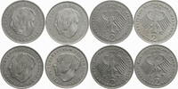 Bundesrepublik Deutschland 4 x 2 DM Theodor Heuss - Kursmünze -