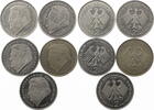 Bundesrepublik Deutschland 5 x 2 DM Kursmünzen Franz Josef Strauss -
