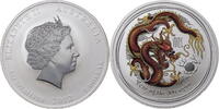 Australien 1 Dollar Lunar Year Series II - Year of the Dragon - Red Colored Dragon -