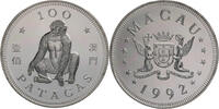 Macau, China 100 Patacas Affe / Wappen -