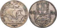 Portugal 10 Escudos Kursmünze (1954-1955) -